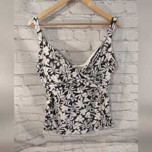 Lands' End Tankini Swimwear Floral Swim Top 16